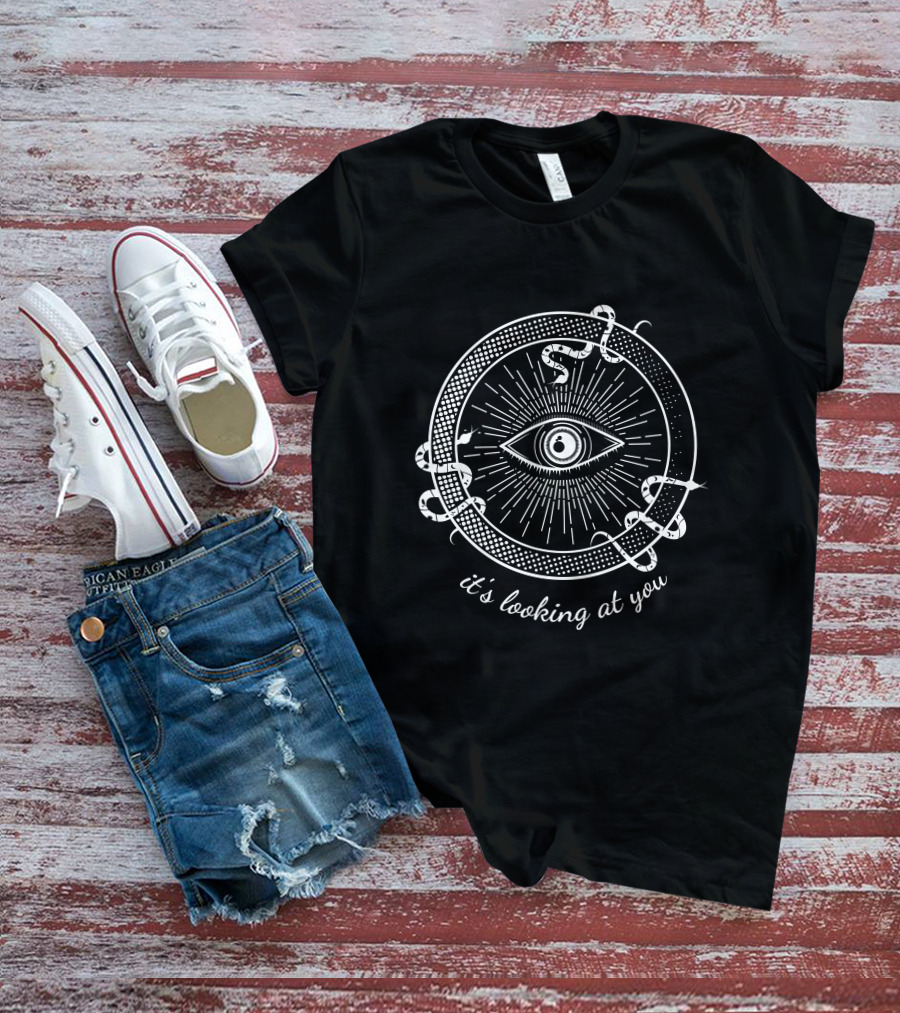 It's Looking At You Eye In Ouroboros Snake Circle T-Shirt