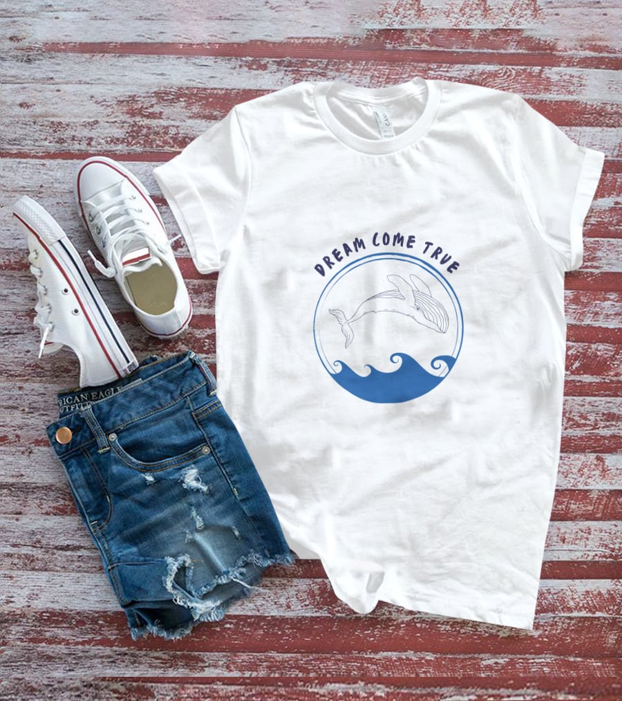 Dream Come True Whale Ocean Waves T-Shirt