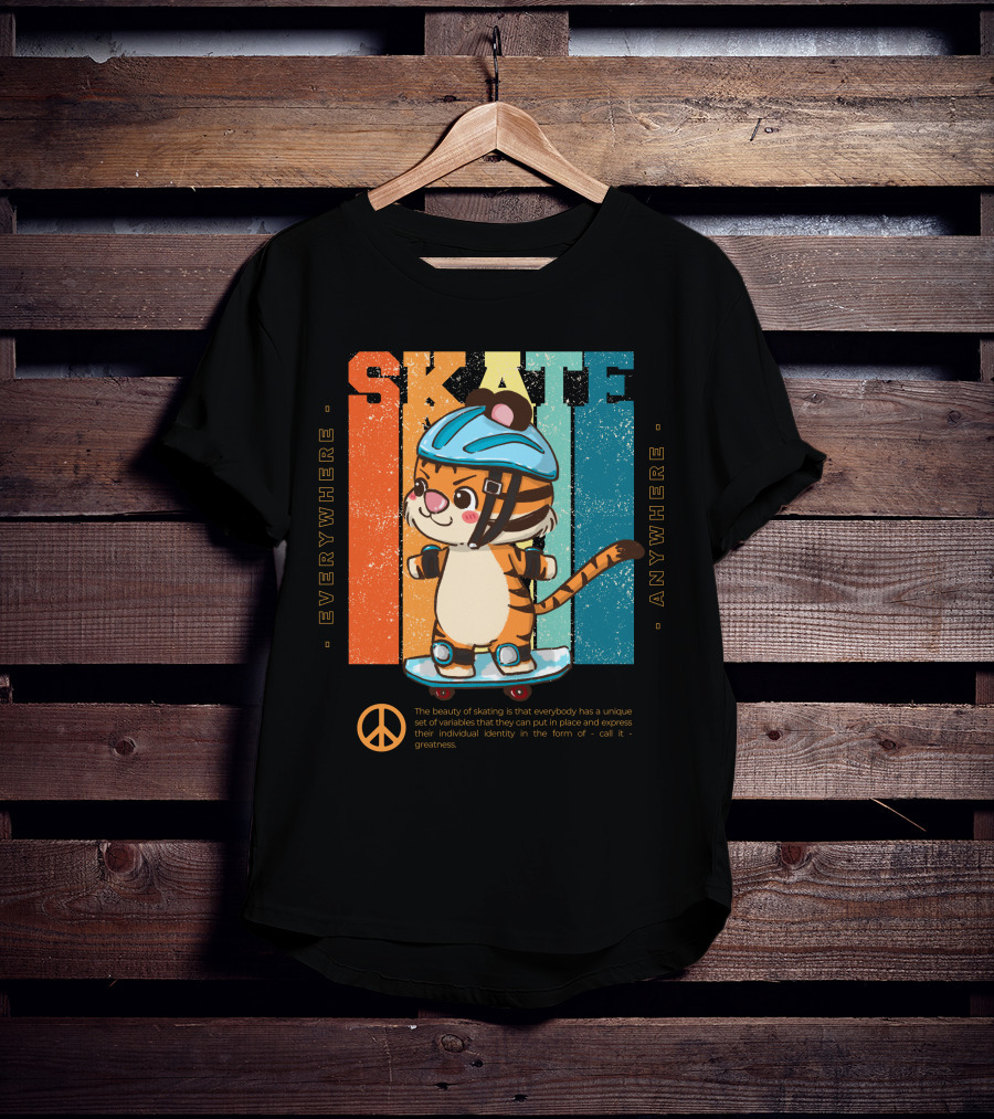 SKATE Everywhere Anywhere Tiger T-Shirt