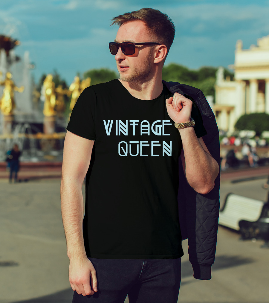 Vintage Queen Retro Typography T-Shirt
