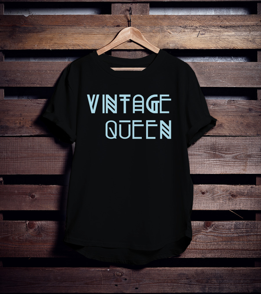 Vintage Queen Retro Typography T-Shirt