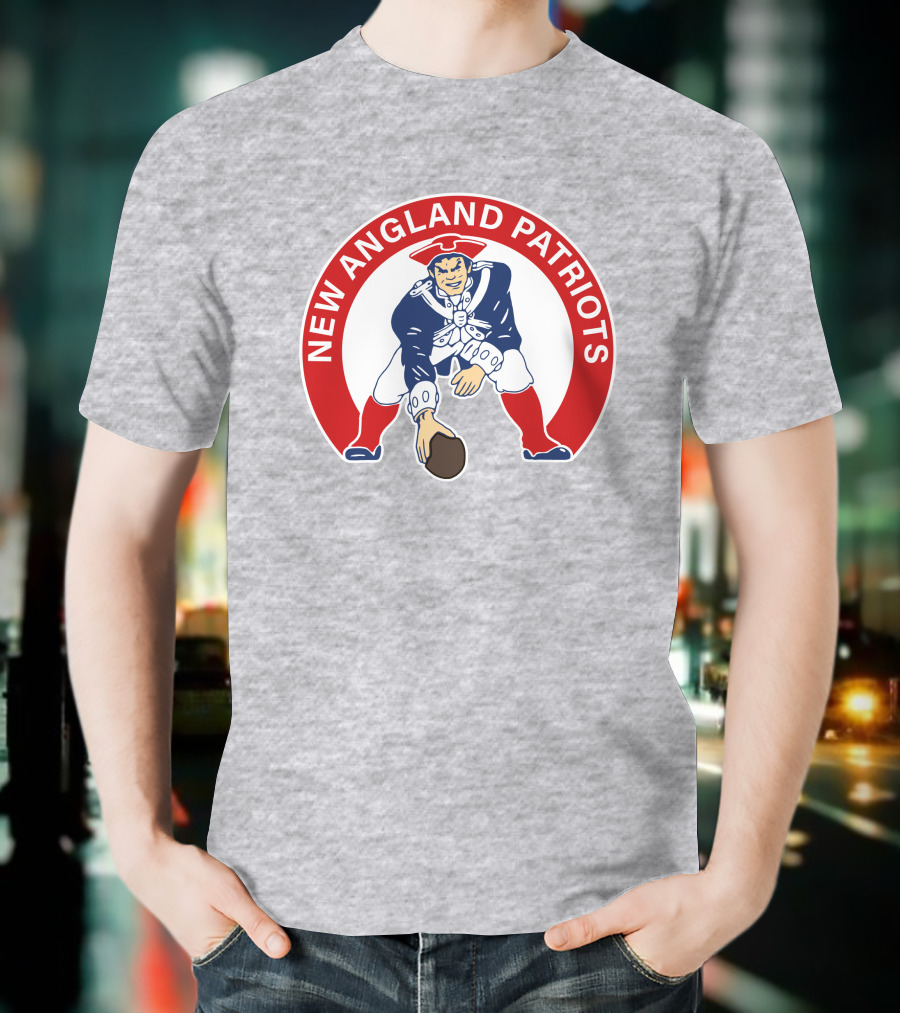 New England Patriots Classic Logo Print T-Shirt