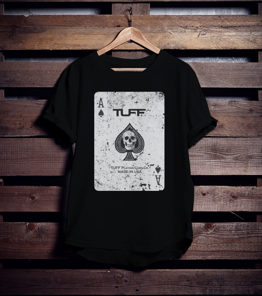 Ace Of Spades Skull Design Tuff Playing Card Co. Made In USA T-Shirt