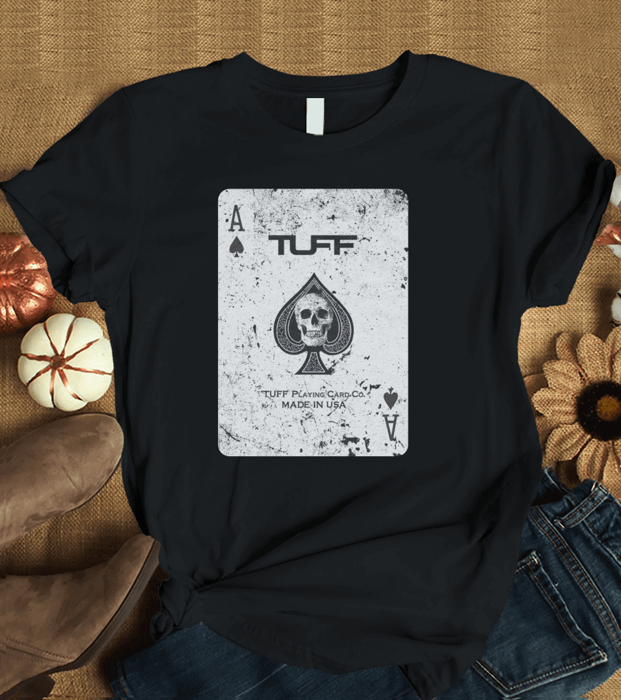 Ace Of Spades Skull Design Tuff Playing Card Co. Made In USA T-Shirt