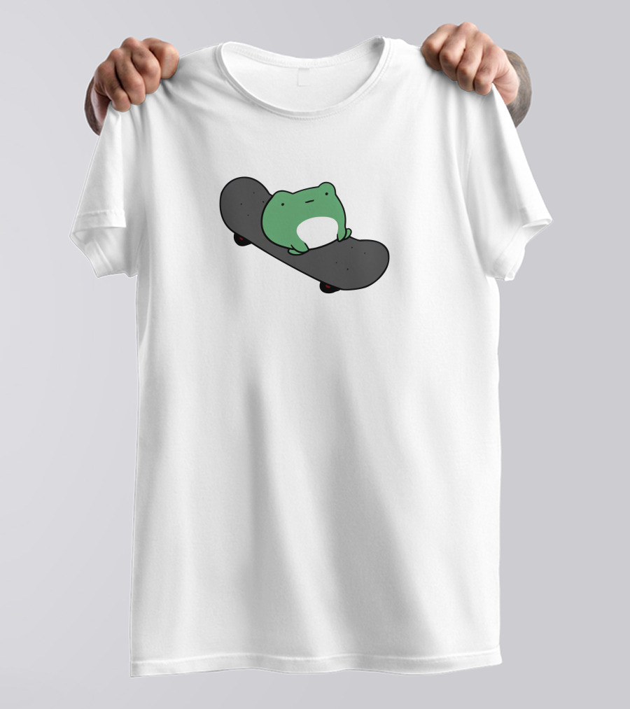 Skateboard Frog On Minimalist Deck T-Shirt