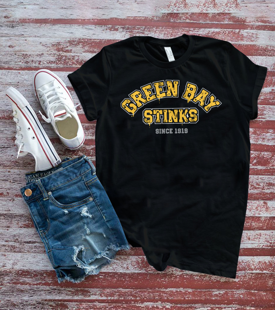 Green Bay Stinks Parody Cheesehead Rivalry Fan T-Shirt