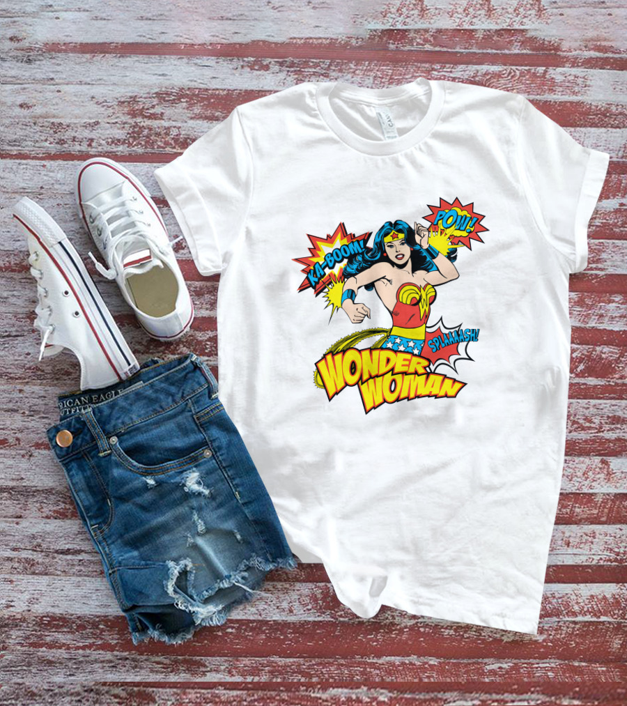 Wonder Woman DC Comics Ka-Boom Pow Splaash T-Shirt