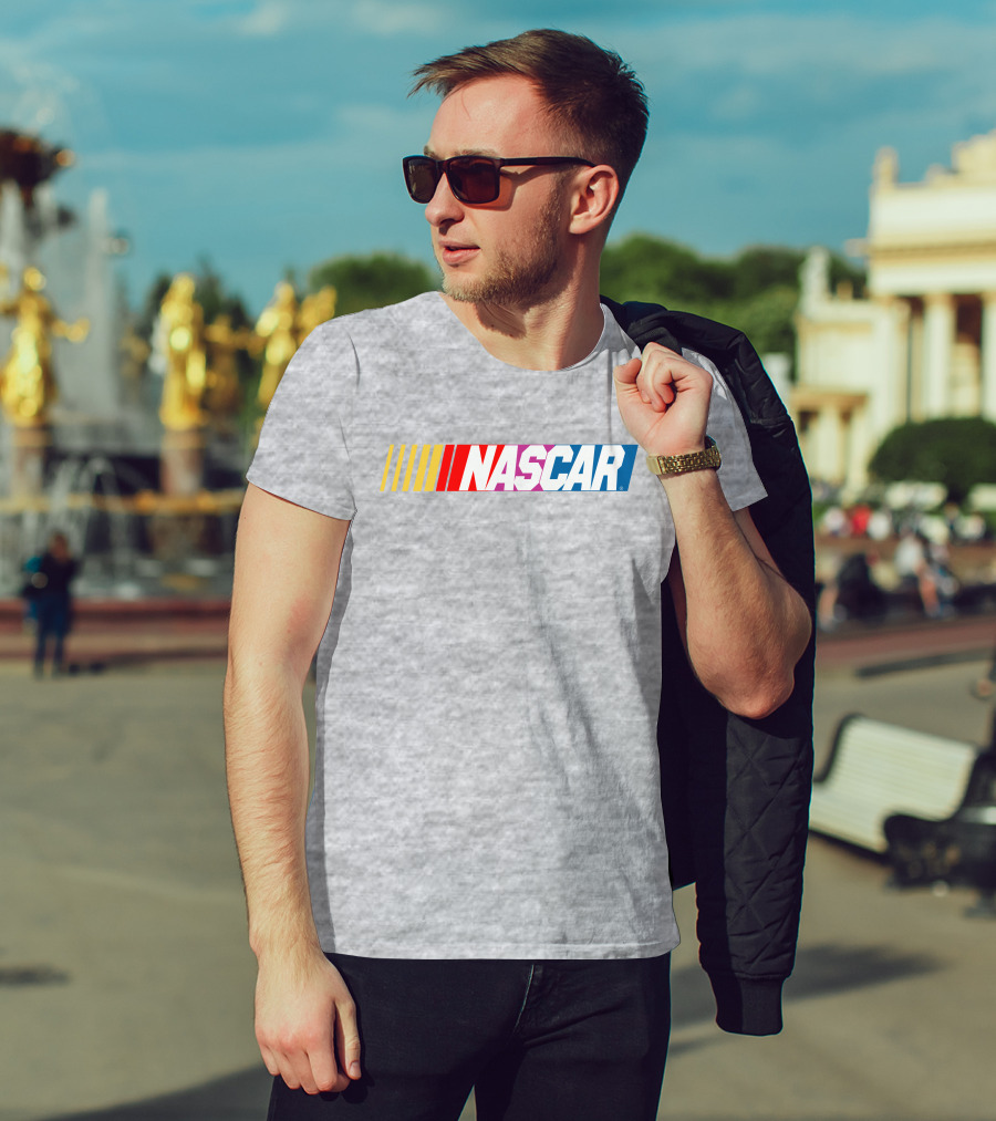 NASCAR Racing Logo With Gradient Bars T-Shirt