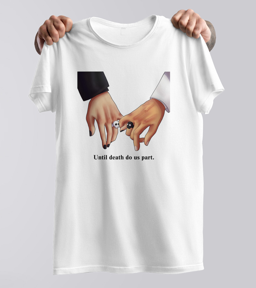 Until Death Do Us Part Yin Yang Rings Holding Hands T-Shirt