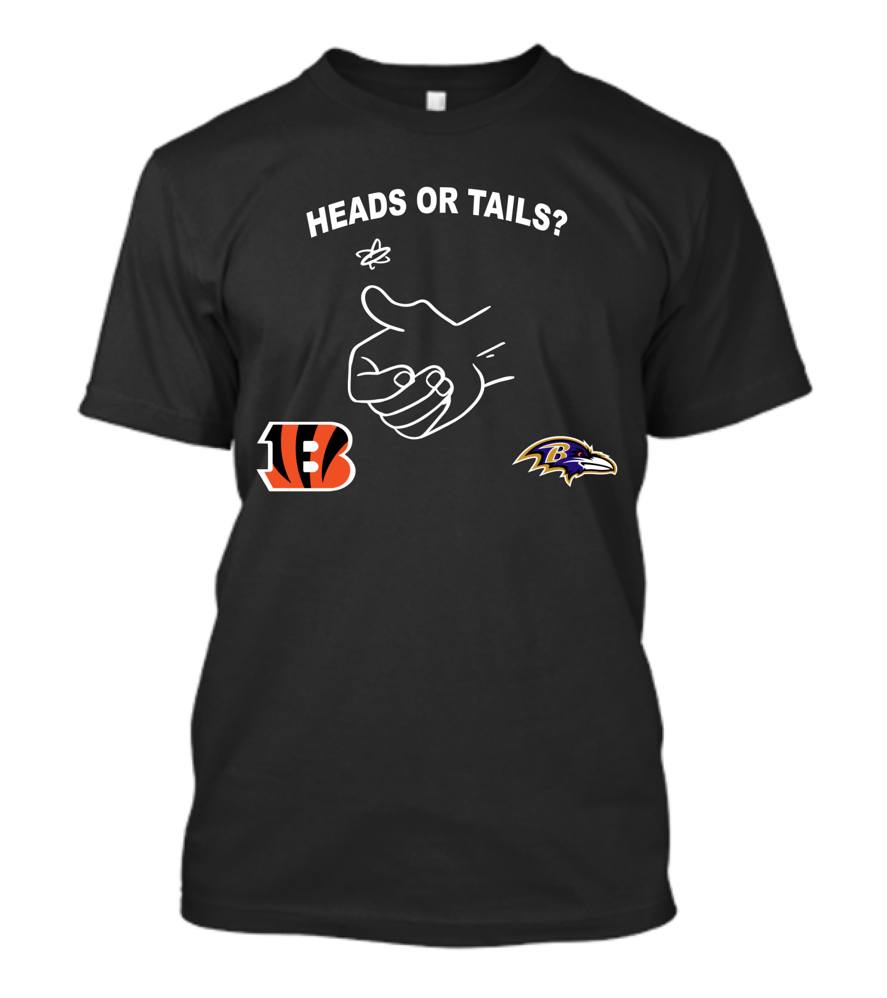 Heads Or Tails Bengals Ravens Showdown T-Shirt