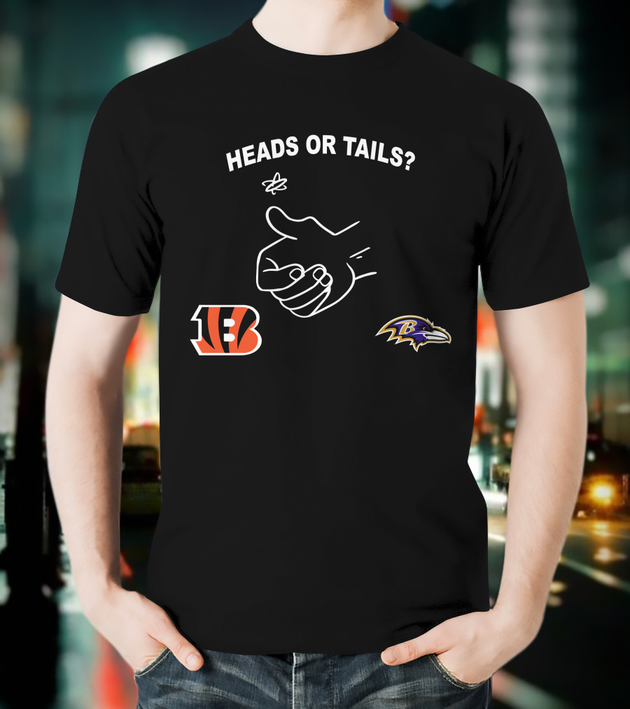 Heads Or Tails Bengals Ravens Showdown T-Shirt
