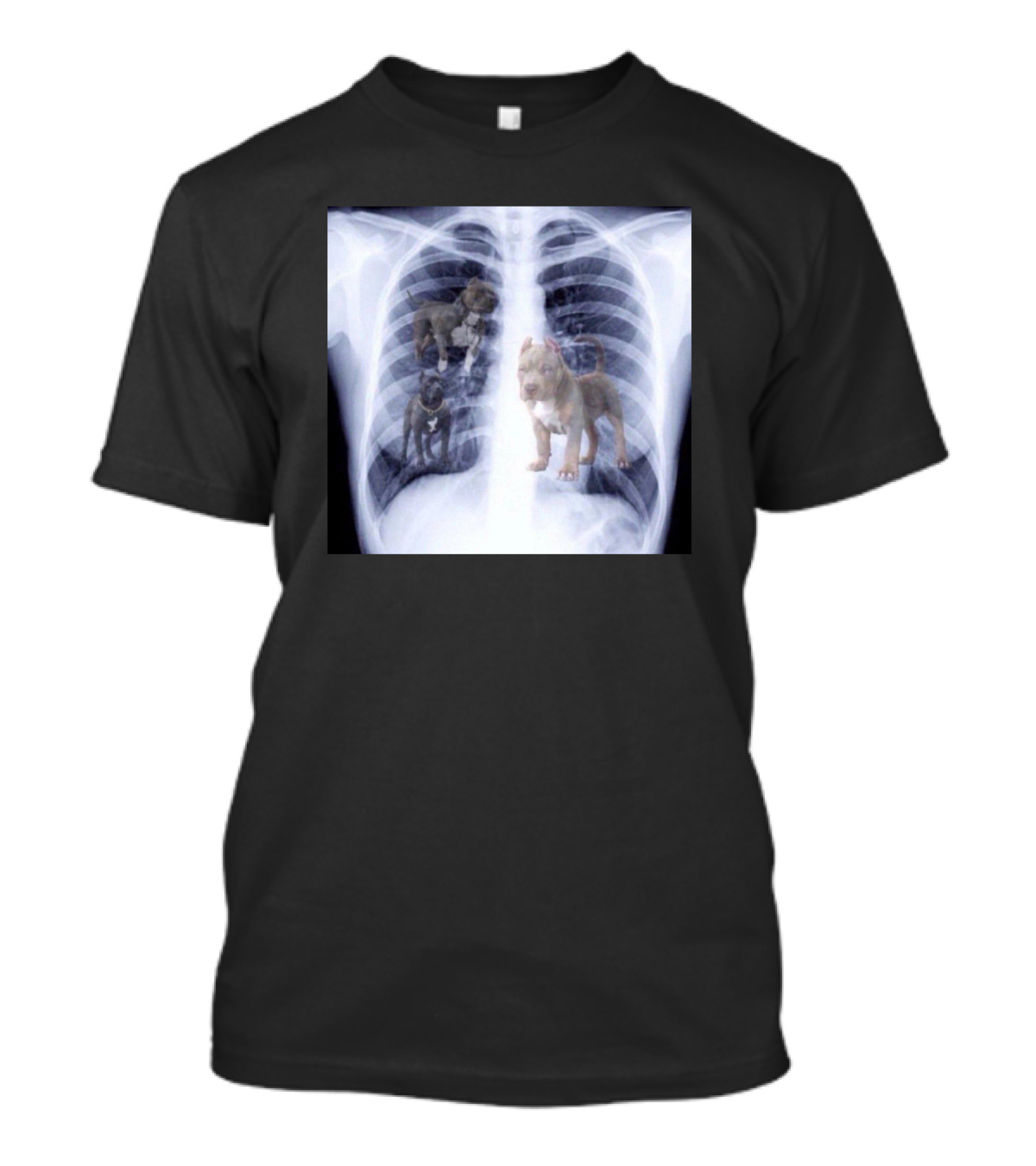 Jeremy Reaves XRay Dog Pitbulls In Chest Cavity T-Shirt