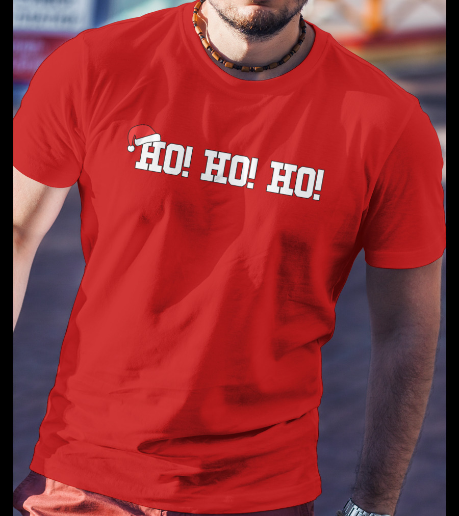 Ho Ho Ho Heather Harmon Santa Hat Holiday Cheer T-Shirt