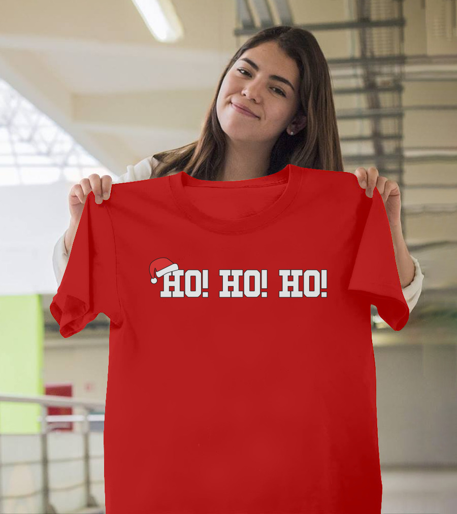 Ho Ho Ho Heather Harmon Santa Hat Holiday Cheer T-Shirt