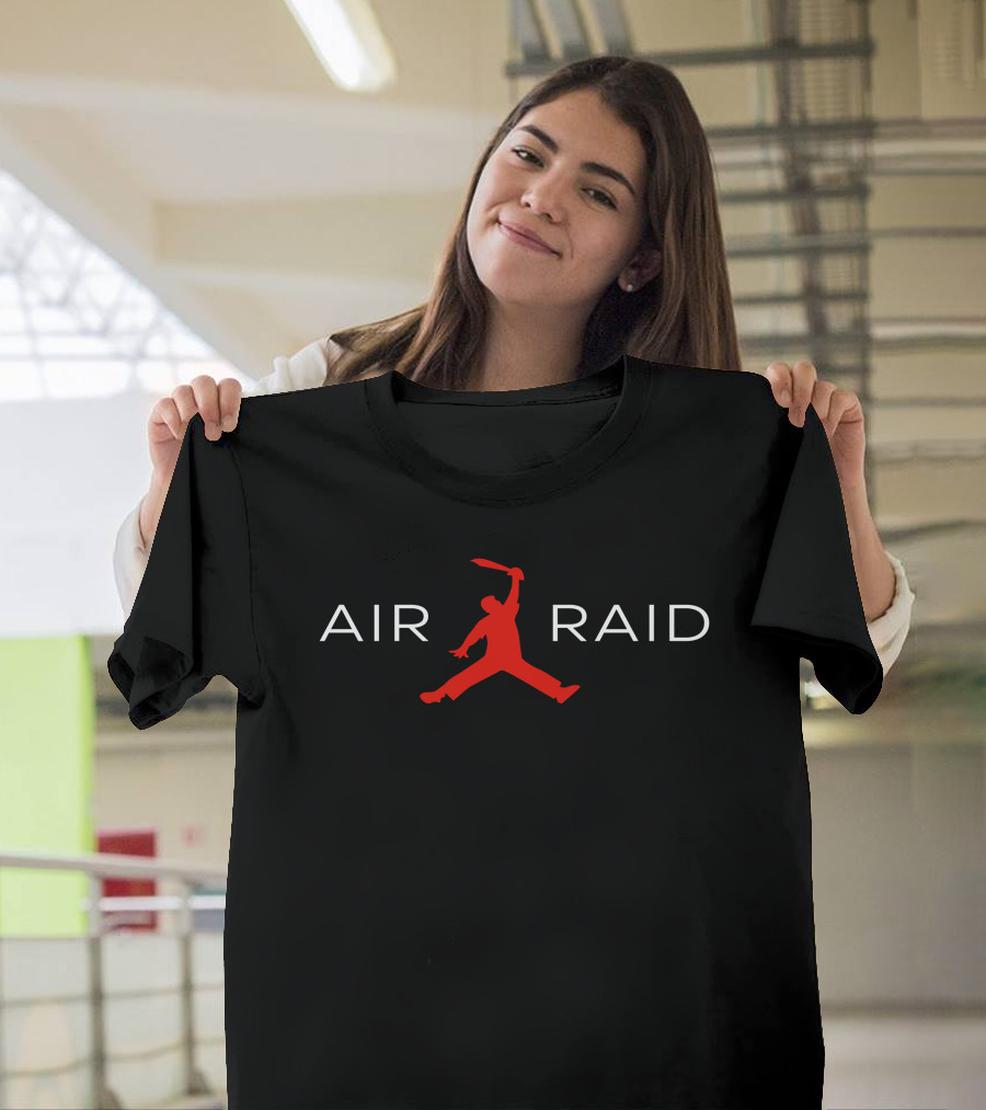 Air Raid Mike Leach Jumping Figure Football Play T-Shirt