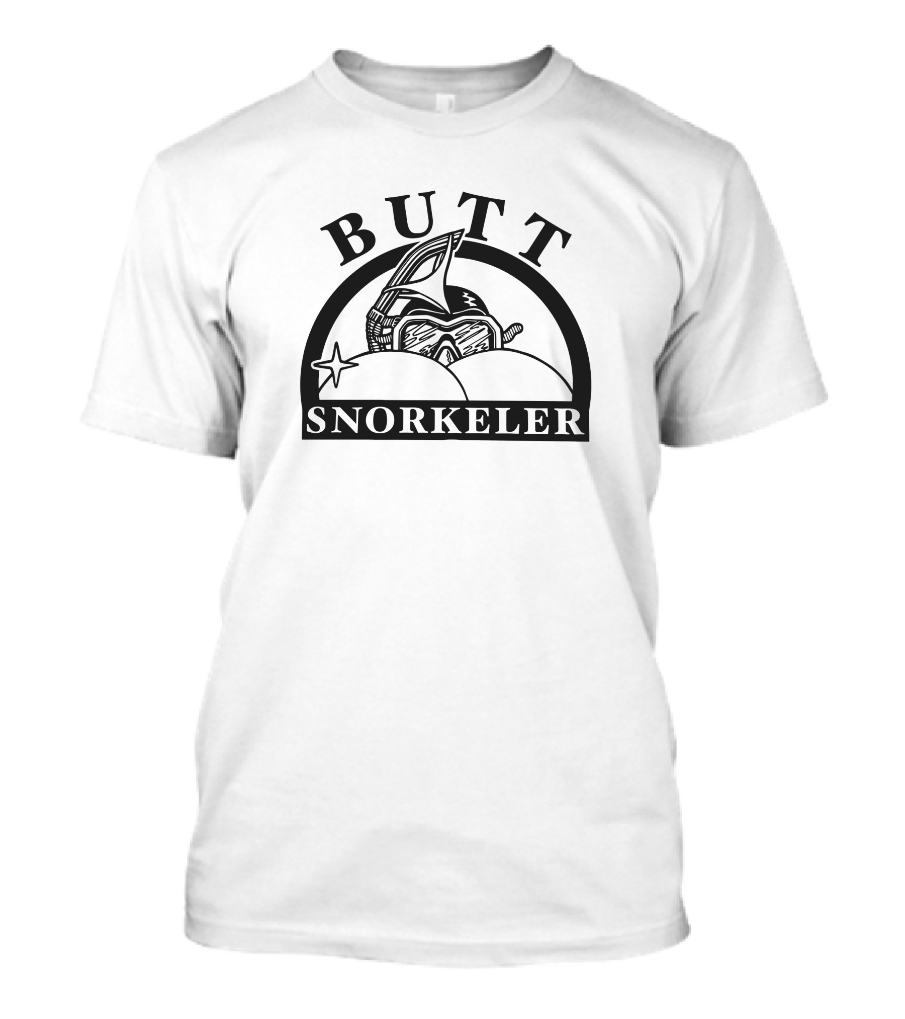 BUTT SNORKELER Vintage Diving Mask Star Emblem T-Shirt