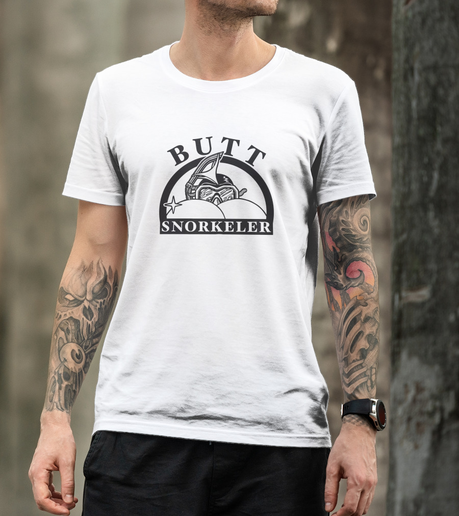 BUTT SNORKELER Vintage Diving Mask Star Emblem T-Shirt