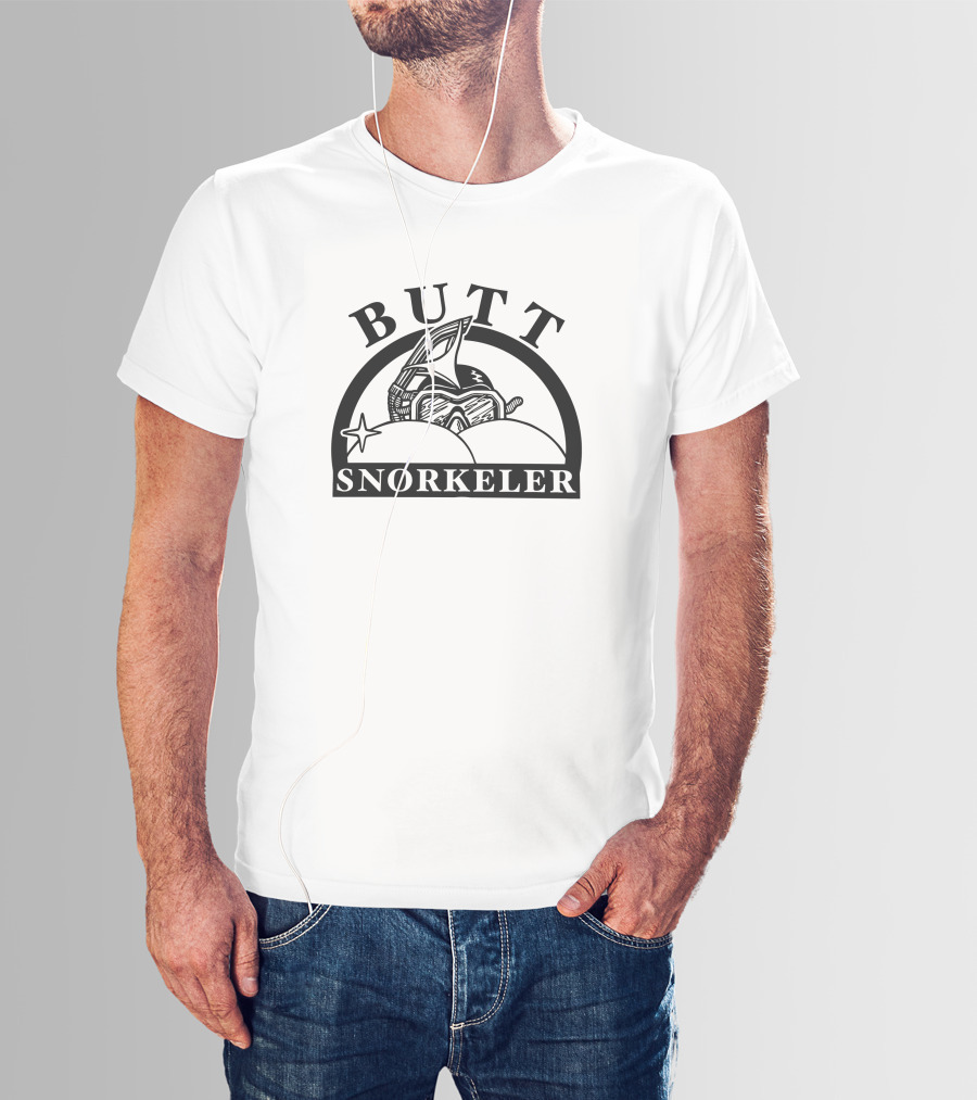 BUTT SNORKELER Vintage Diving Mask Star Emblem T-Shirt