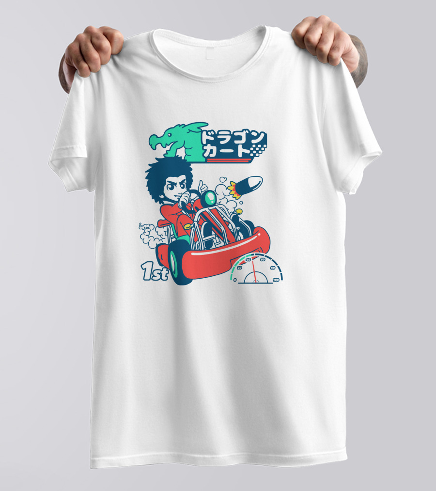 1st Place Racing With Rocket Power And Speedometer T-Shirt