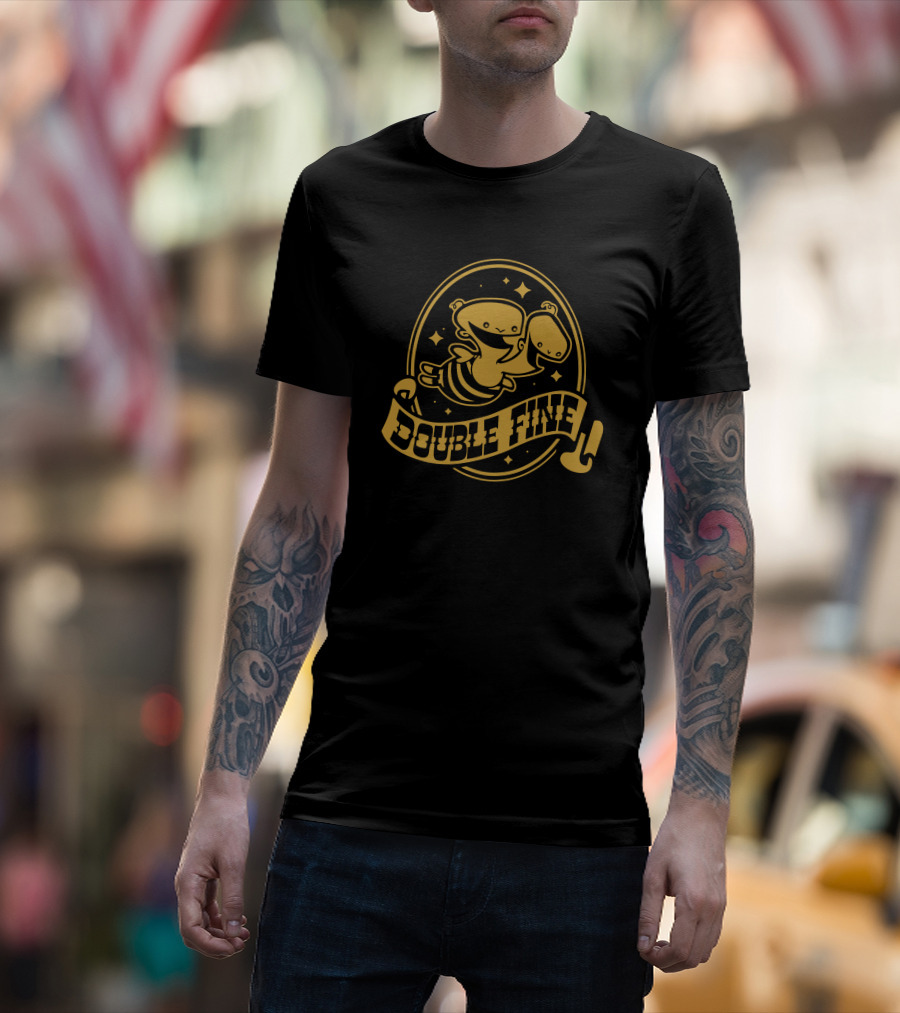 Double Fine Golden Two Headed Baby T-Shirt
