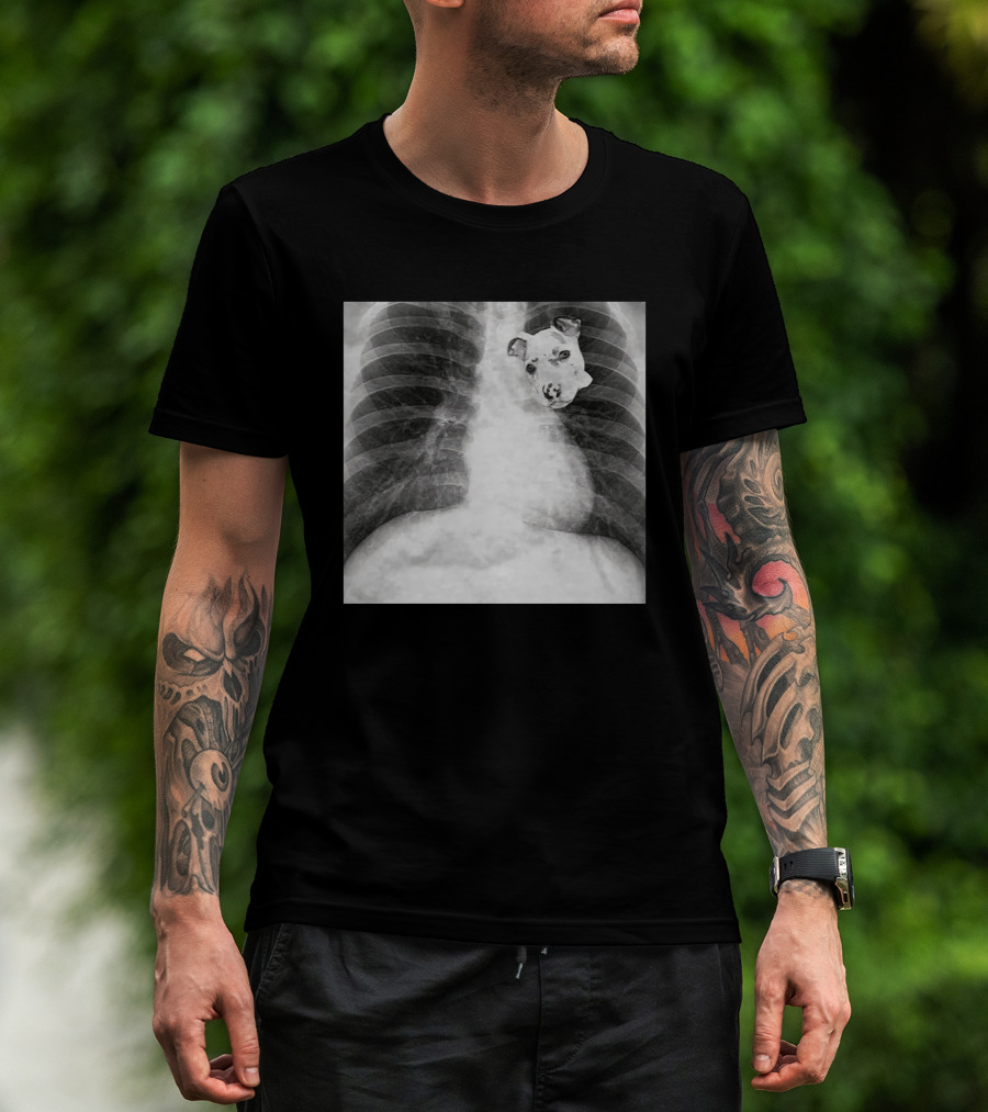 Dawg In Him X-Ray Puppy Chest Image T-Shirt