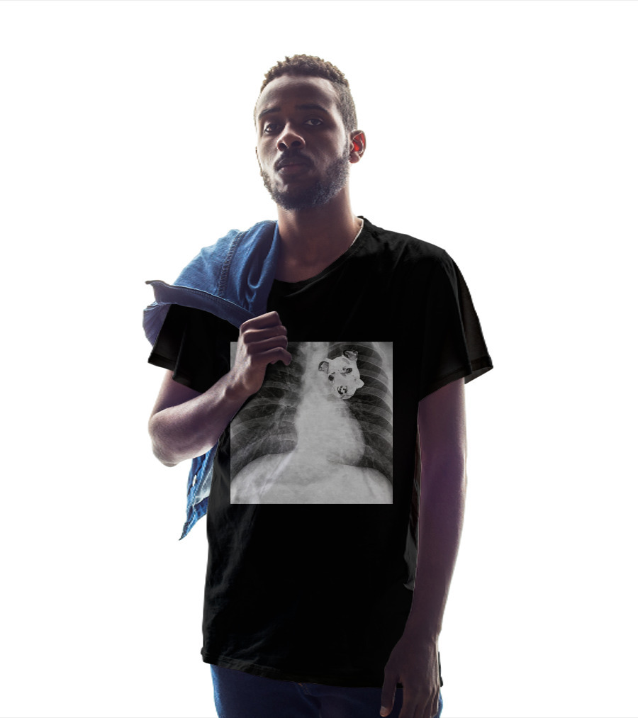 Dawg In Him X-Ray Puppy Chest Image T-Shirt