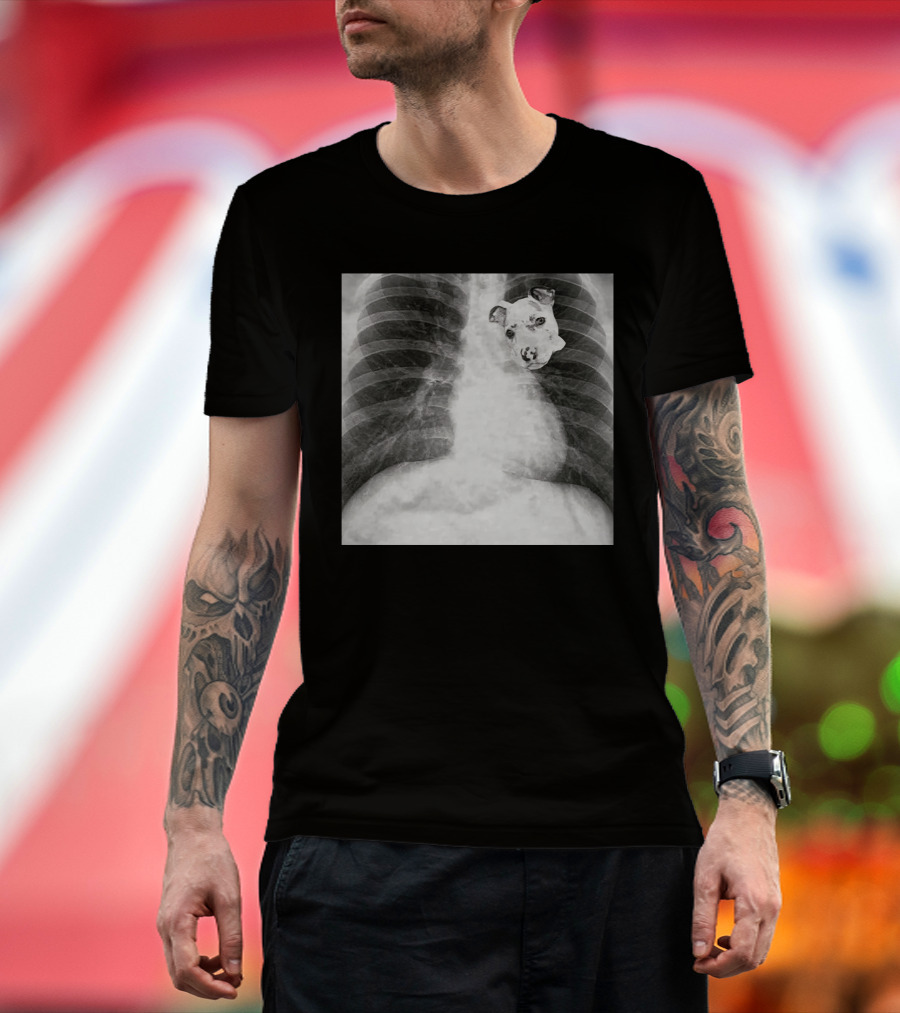 Dawg In Him X-Ray Puppy Chest Image T-Shirt
