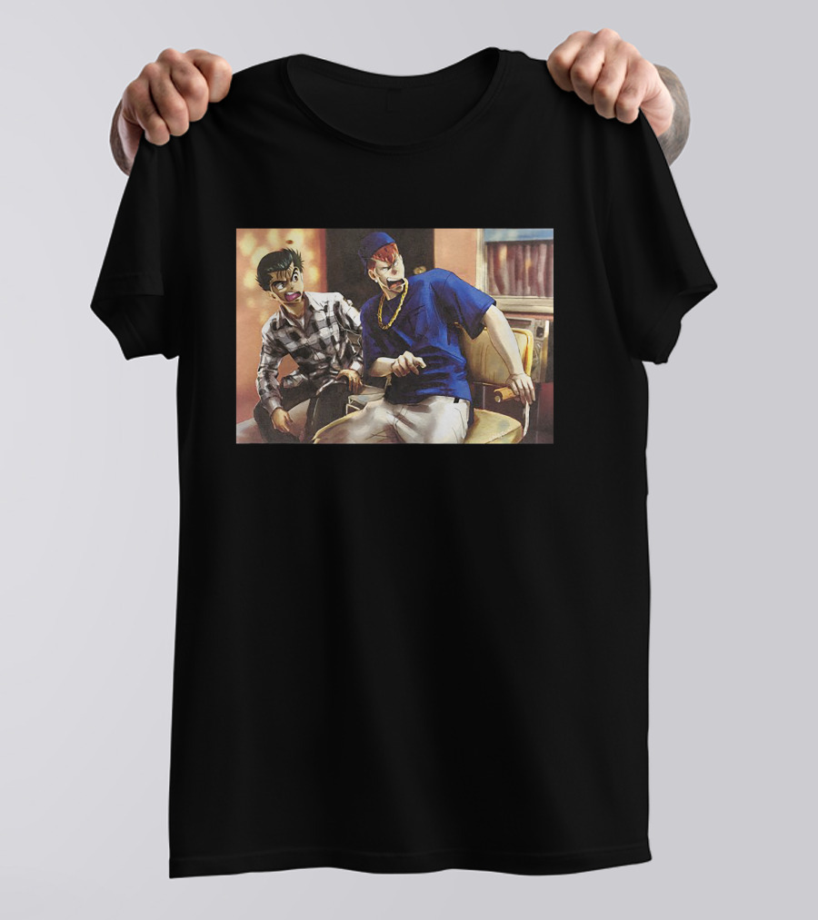 Damn Meme Yusuke And Kuwabara Reaction Couch Scene T-Shirt