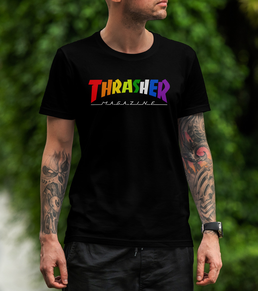 Thrasher Magazine Pride Rainbow Colors T-Shirt