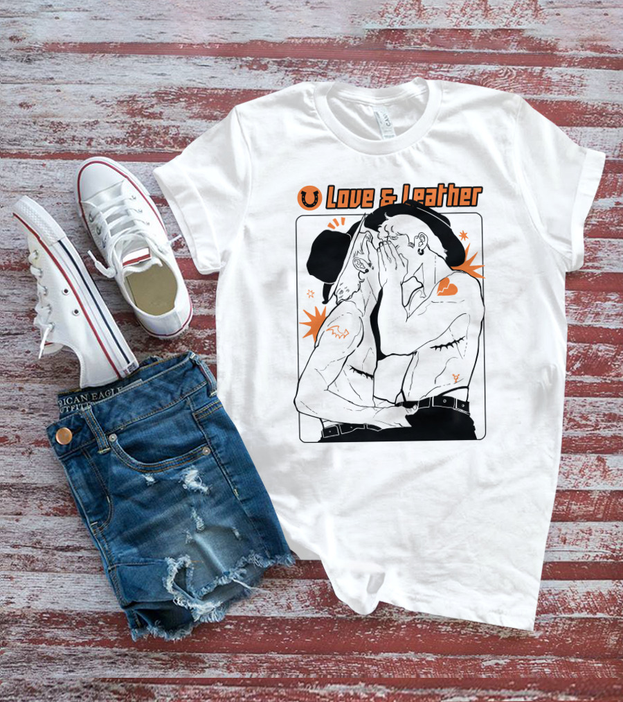 Love And Leather Noahdea Romantic Embrace T-Shirt