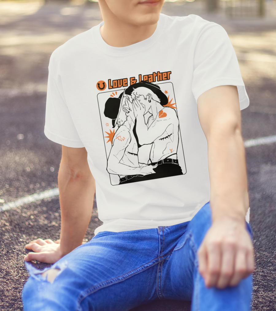 Love And Leather Noahdea Romantic Embrace T-Shirt