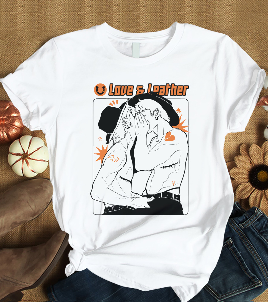 Love And Leather Noahdea Romantic Embrace T-Shirt