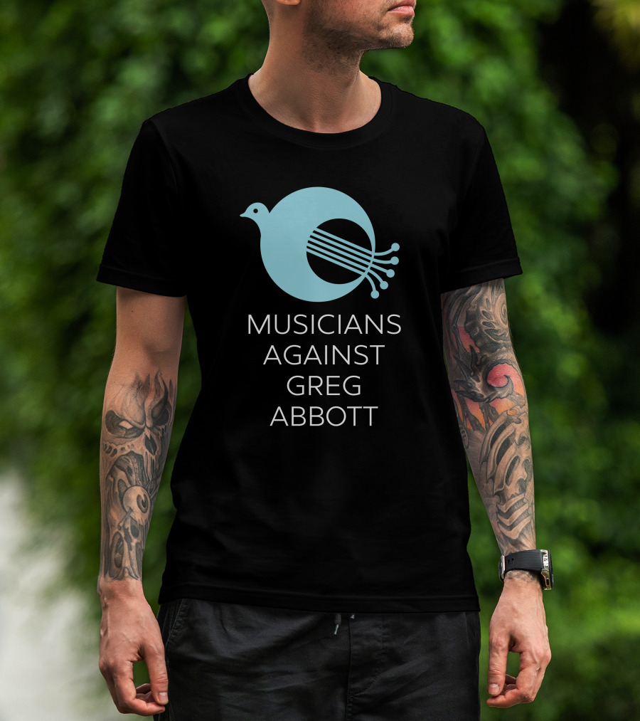 Musicians Against Greg Abbott George Mallas Peace Bird T-Shirt