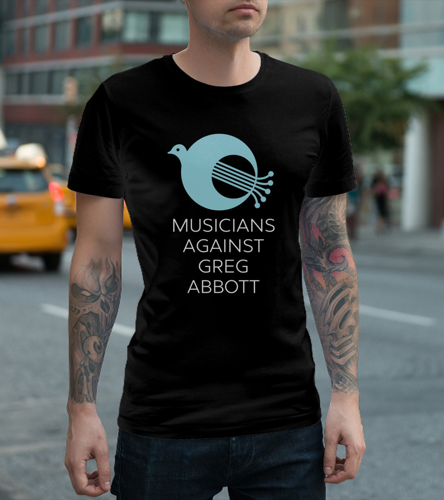 Musicians Against Greg Abbott George Mallas Peace Bird T-Shirt