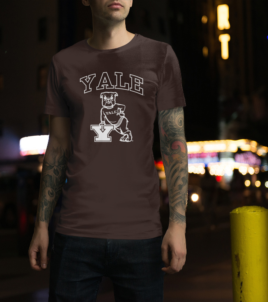 Yale Bulldogs Vintage Mascot Drawing T-Shirt