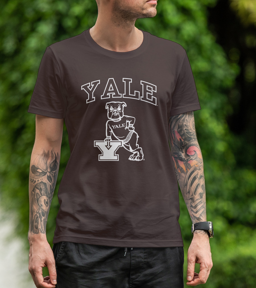 Yale Bulldogs Vintage Mascot Drawing T-Shirt