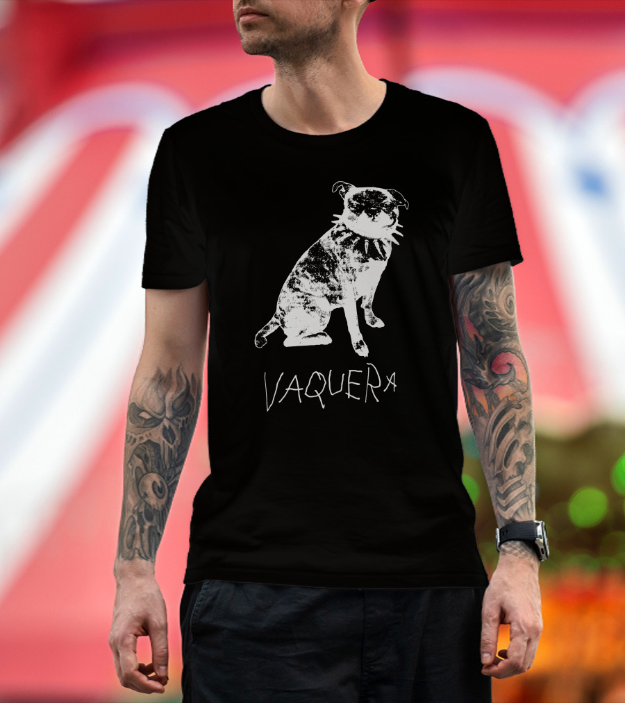 Vaquera Punk Dog Cowboy Hat Bandana Bold Attitude T-Shirt