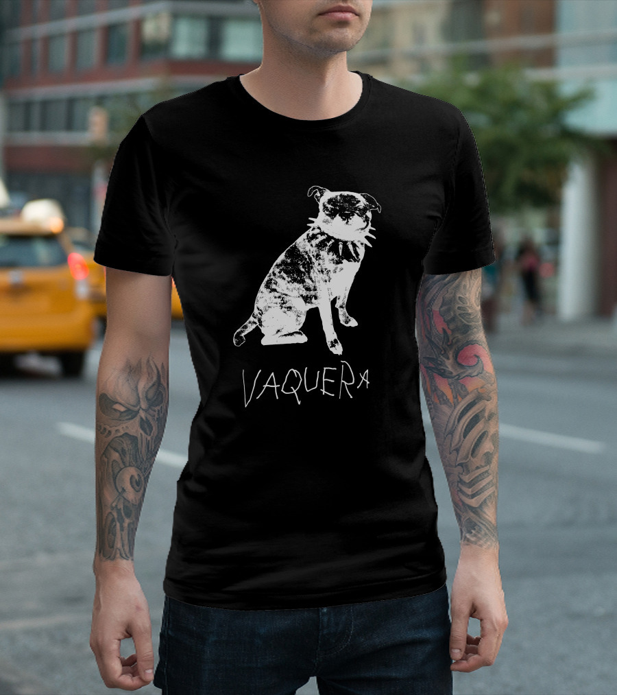 Vaquera Punk Dog Cowboy Hat Bandana Bold Attitude T-Shirt