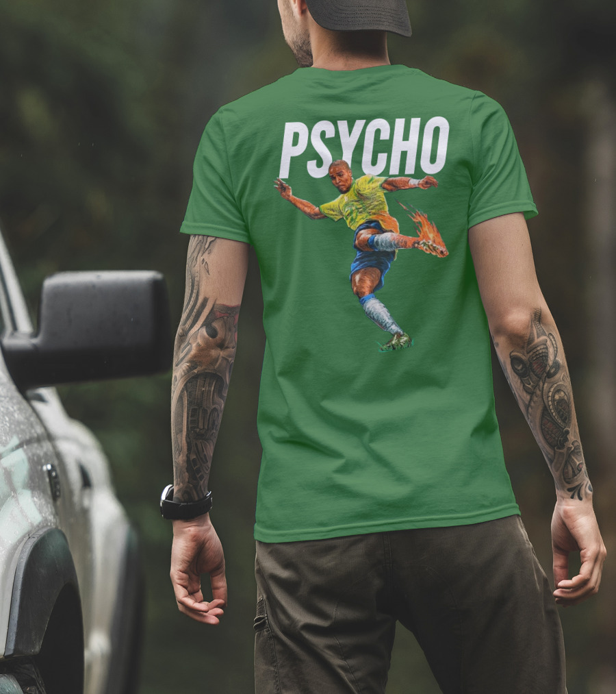 Adriano Psycho Soccer Kick With Flaming Shoe T-Shirt