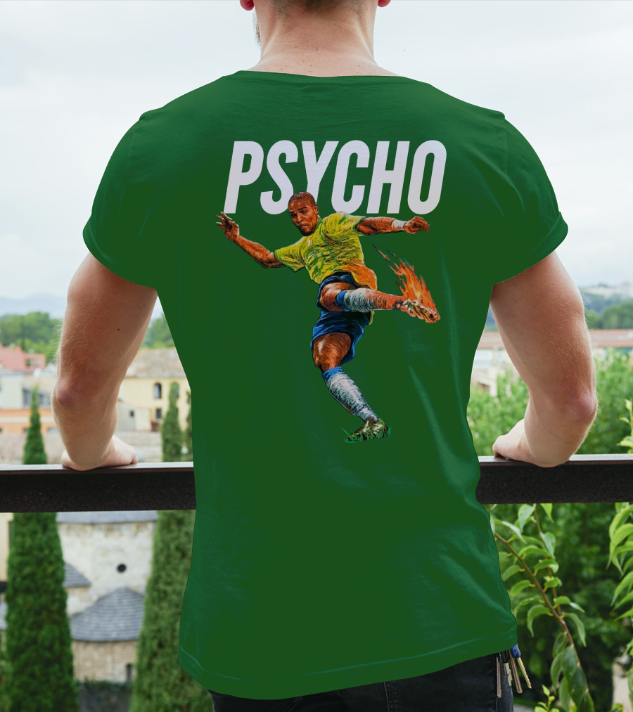 Adriano Psycho Soccer Kick With Flaming Shoe T-Shirt