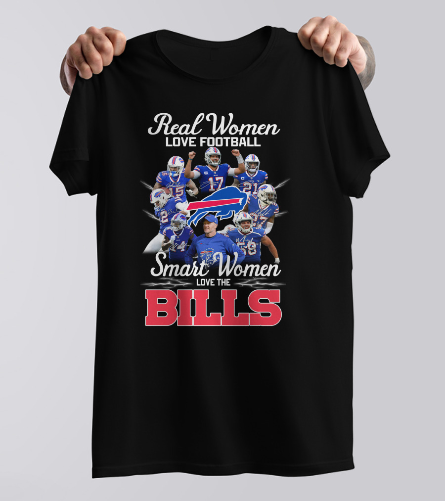 Real Women Love Football Smart Women Love The Buffalo Bills T-Shirt
