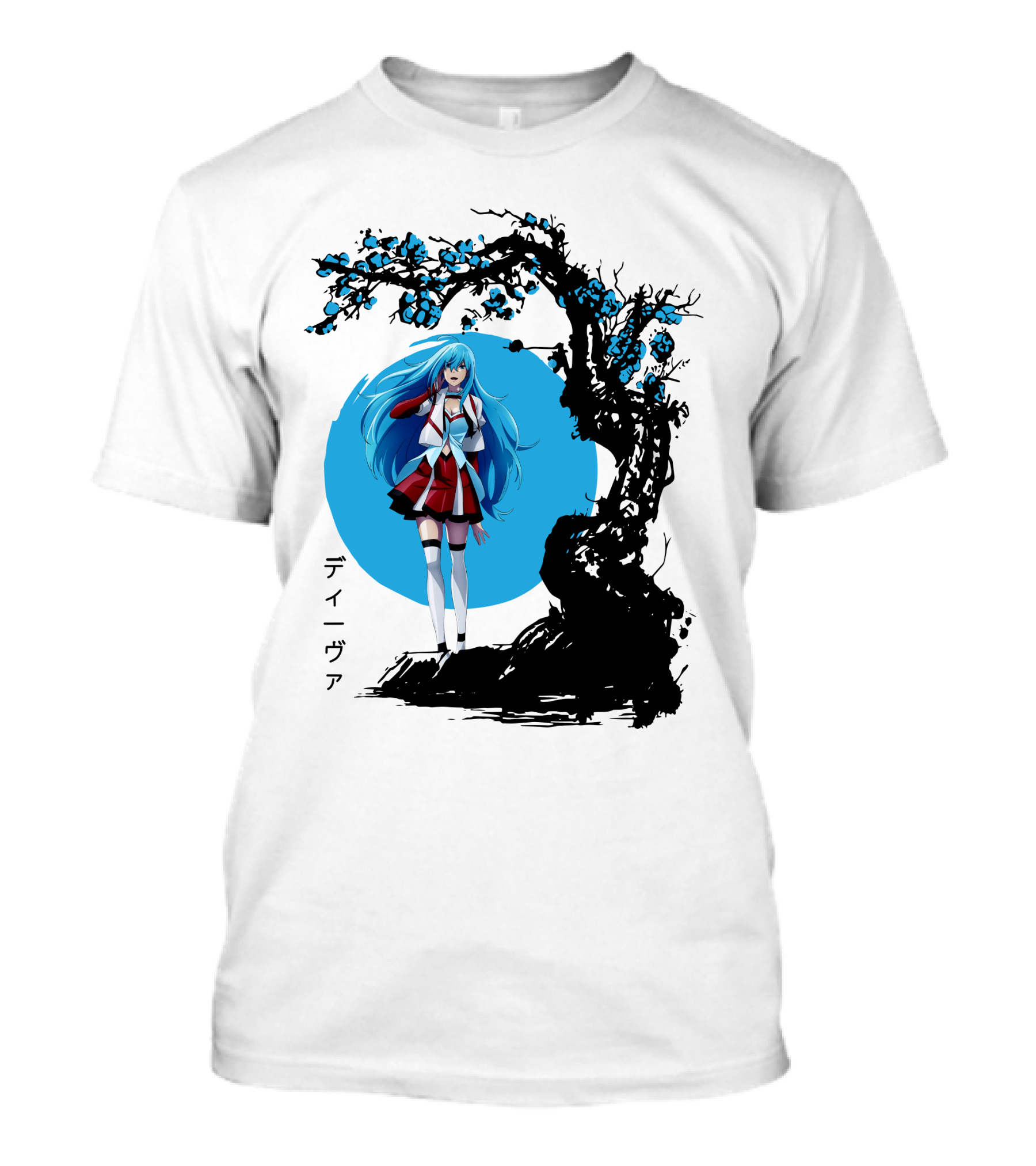 Vivy Fluorite Eye’s Song Blue Moon Anime Diva Character Sakura Tree T-Shirt