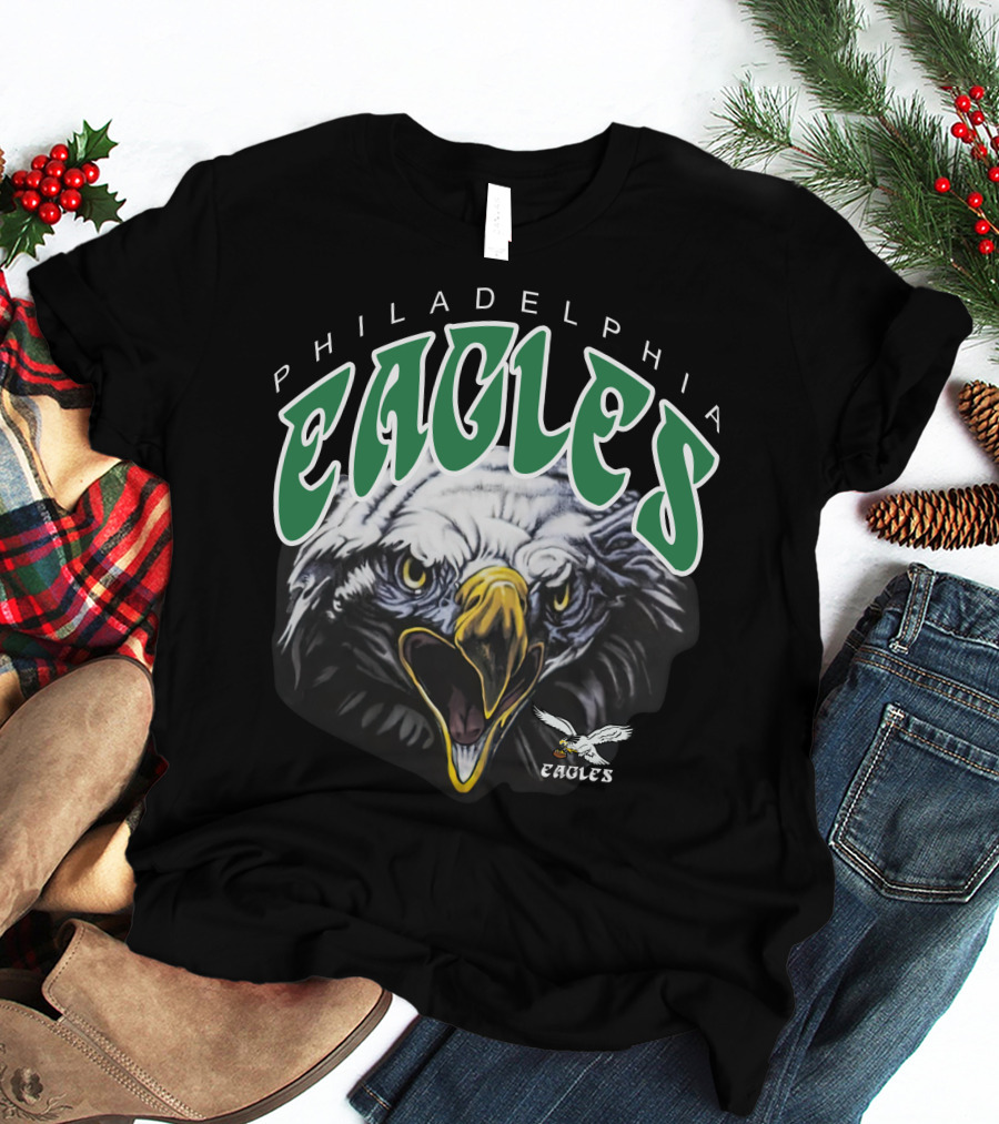 Philadelphia Eagles Vintage Salem Sportswear Fierce Eagle Head T-Shirt