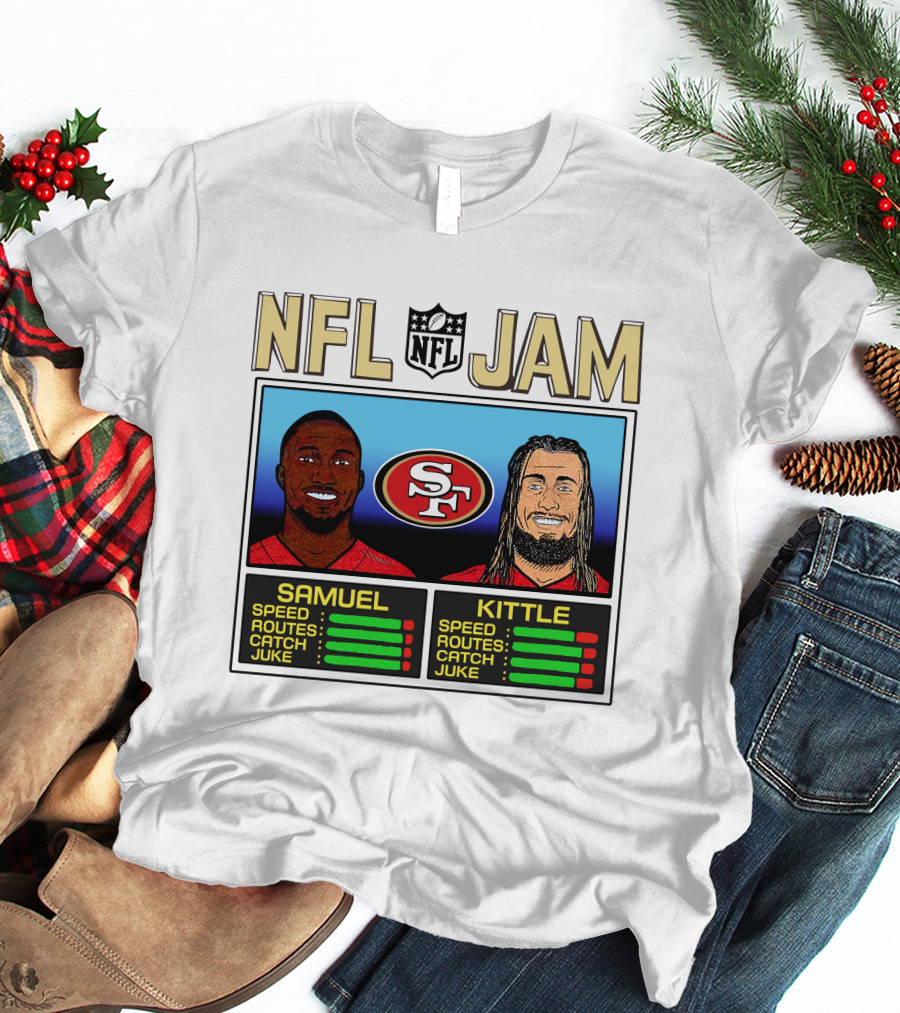 NFL Jam Deebo Samuel George Kittle San Francisco 49ers Speed Routes Catch Juke T-Shirt
