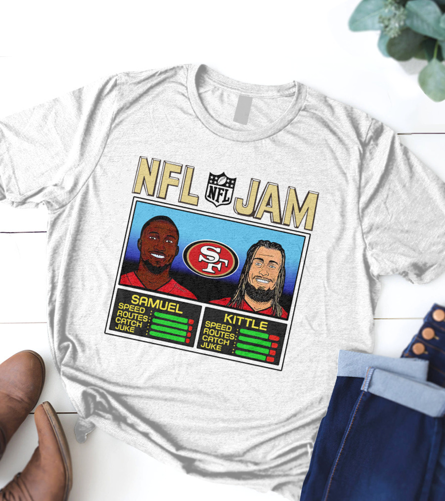 NFL Jam Deebo Samuel George Kittle San Francisco 49ers Speed Routes Catch Juke T-Shirt