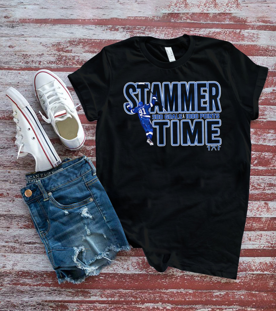 Stammer Time 500 Goals 1000 Points 91 Captain T-Shirt