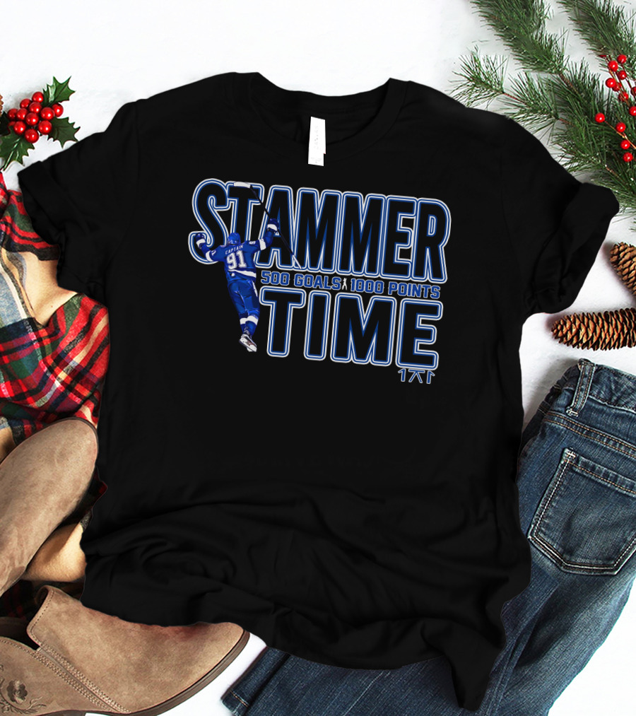 Stammer Time 500 Goals 1000 Points 91 Captain T-Shirt