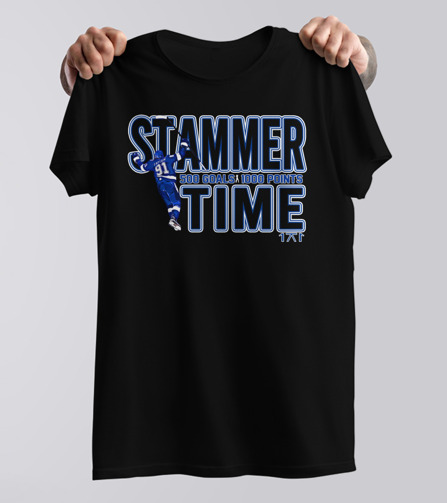 Stammer Time 500 Goals 1000 Points 91 Captain T-Shirt