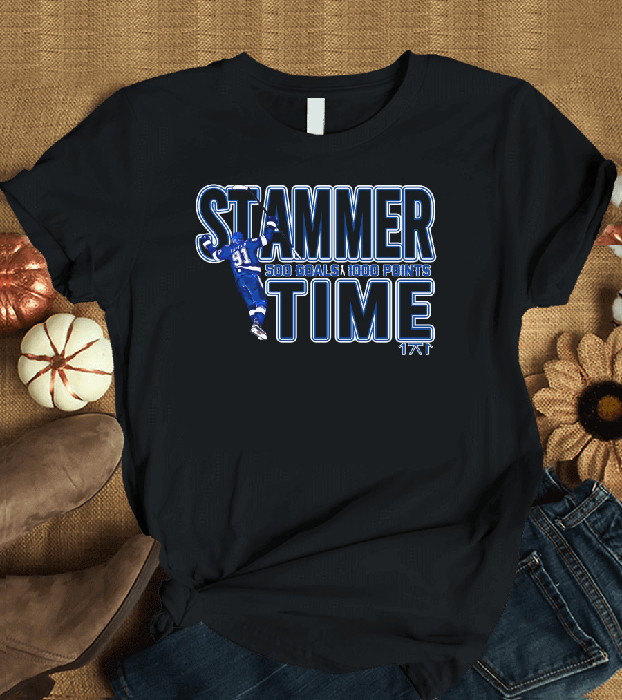 Stammer Time 500 Goals 1000 Points 91 Captain T-Shirt