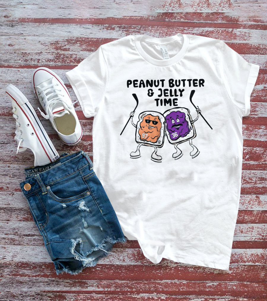 Minnesota Wild Peanut Butter And Jelly Time Hockey Duo 97 36 T-Shirt